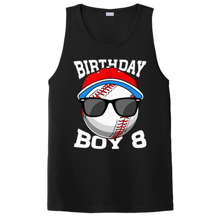 8th Birthday Gift Baseball Player 8 Years Old PosiCharge Competitor Tank