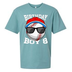 8th Birthday Gift Baseball Player 8 Years Old Sueded Cloud Jersey T-Shirt