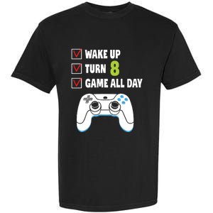 8th Birthday Gamer Video Games Gaming 8 Years Old Boy Garment-Dyed Heavyweight T-Shirt