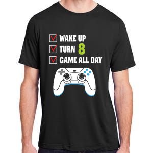 8th Birthday Gamer Video Games Gaming 8 Years Old Boy Adult ChromaSoft Performance T-Shirt