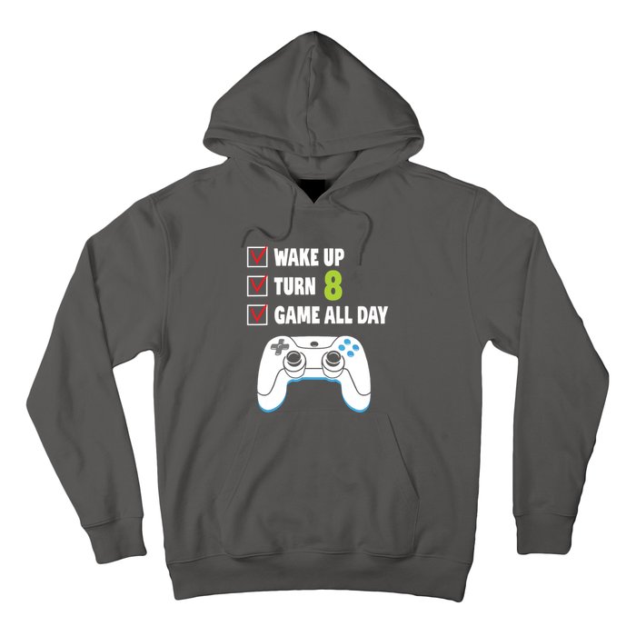 8th Birthday Gamer Video Games Gaming 8 Years Old Boy Hoodie