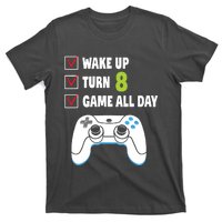 8th Birthday Gamer Video Games Gaming 8 Years Old Boy T-Shirt