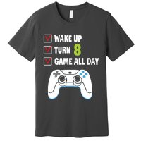 8th Birthday Gamer Video Games Gaming 8 Years Old Boy Premium T-Shirt