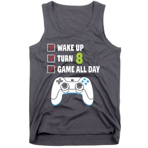 8th Birthday Gamer Video Games Gaming 8 Years Old Boy Tank Top