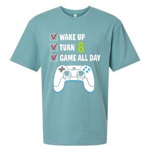 8th Birthday Gamer Video Games Gaming 8 Years Old Boy Sueded Cloud Jersey T-Shirt