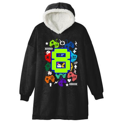 8th Birthday Gamer Its My Birthday 8 Hooded Wearable Blanket