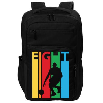 8th Birthday Gift Eight Colorful Basketball 8 Year Old Impact Tech Backpack
