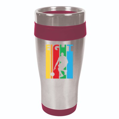 8th Birthday Gift Eight Colorful Basketball 8 Year Old 16oz Travel Tumbler