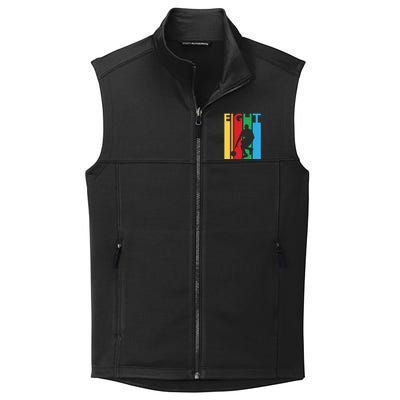 8th Birthday Gift Eight Colorful Basketball 8 Year Old Collective Smooth Fleece Vest