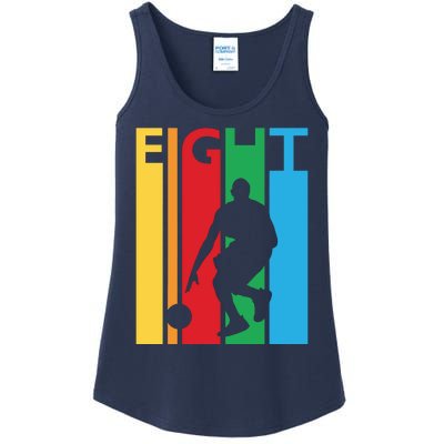 8th Birthday Gift Eight Colorful Basketball 8 Year Old Ladies Essential Tank