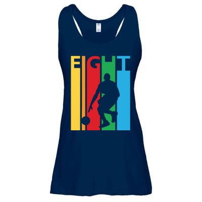 8th Birthday Gift Eight Colorful Basketball 8 Year Old Ladies Essential Flowy Tank