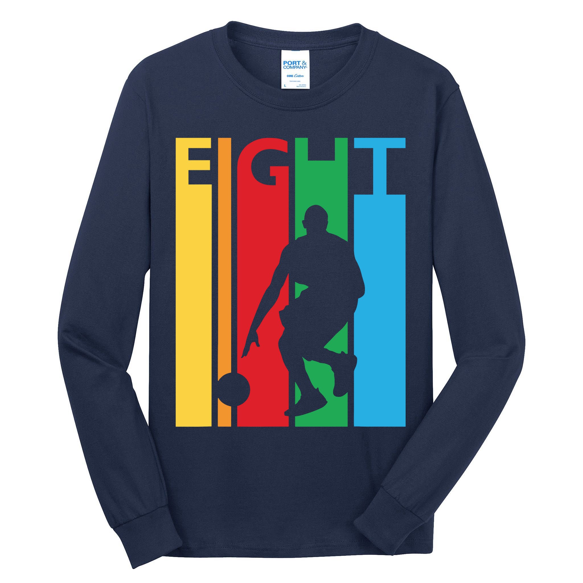 8th Birthday Gift Eight Colorful Basketball 8 Year Old Tall Long Sleeve T-Shirt