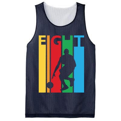 8th Birthday Gift Eight Colorful Basketball 8 Year Old Mesh Reversible Basketball Jersey Tank