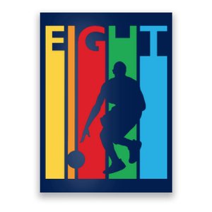 8th Birthday Gift Eight Colorful Basketball 8 Year Old Poster