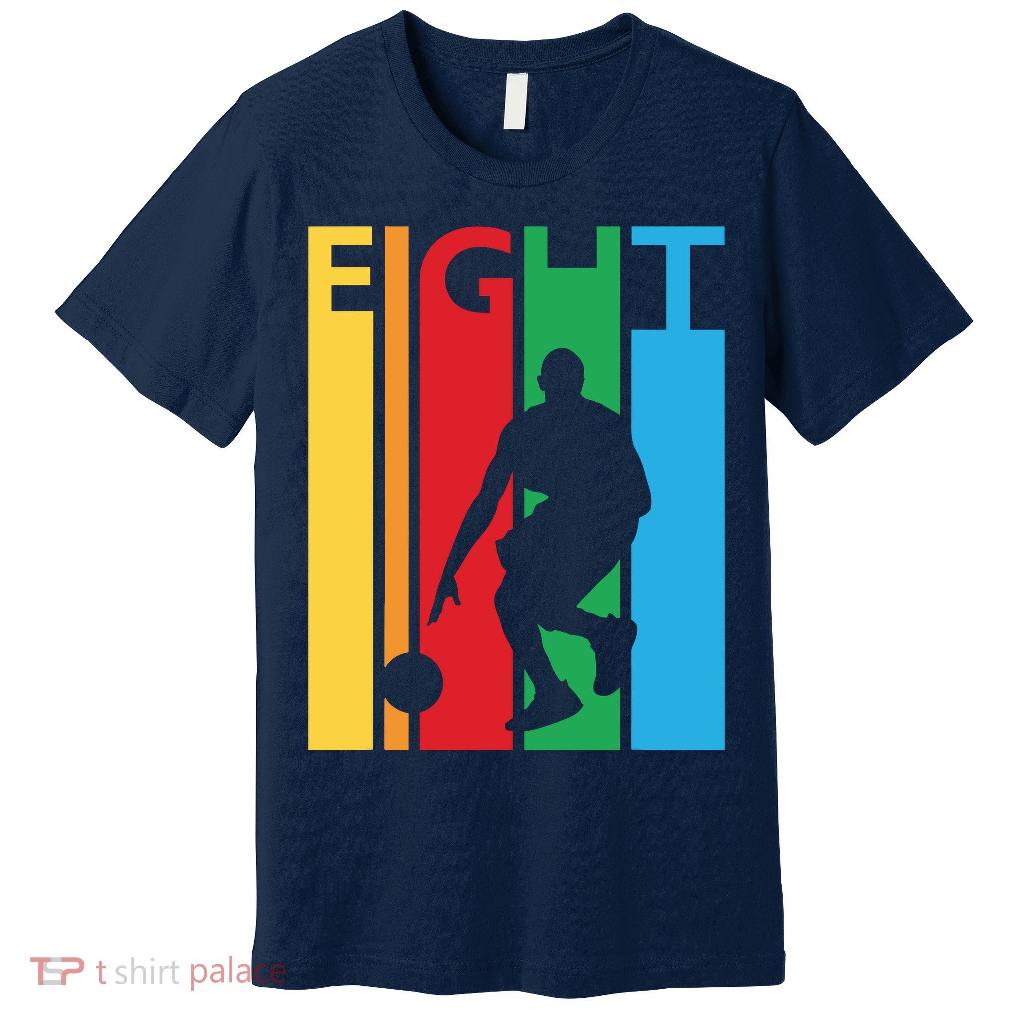 8th Birthday Gift Eight Colorful Basketball 8 Year Old Premium T-Shirt