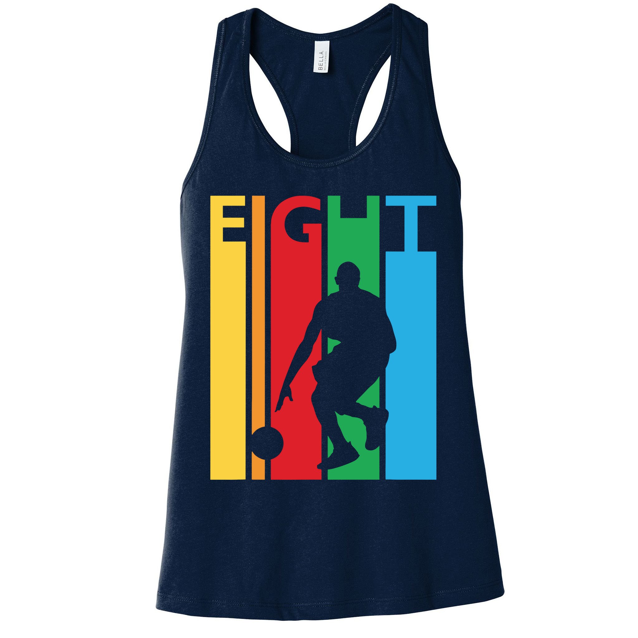 8th Birthday Gift Eight Colorful Basketball 8 Year Old Womens Tank Top