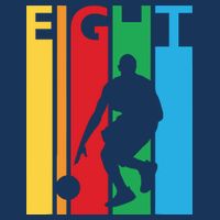8th Birthday Gift Eight Colorful Basketball 8 Year Old Womens Tank Top