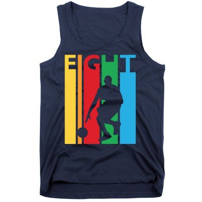 8th Birthday Gift Eight Colorful Basketball 8 Year Old Tank Top