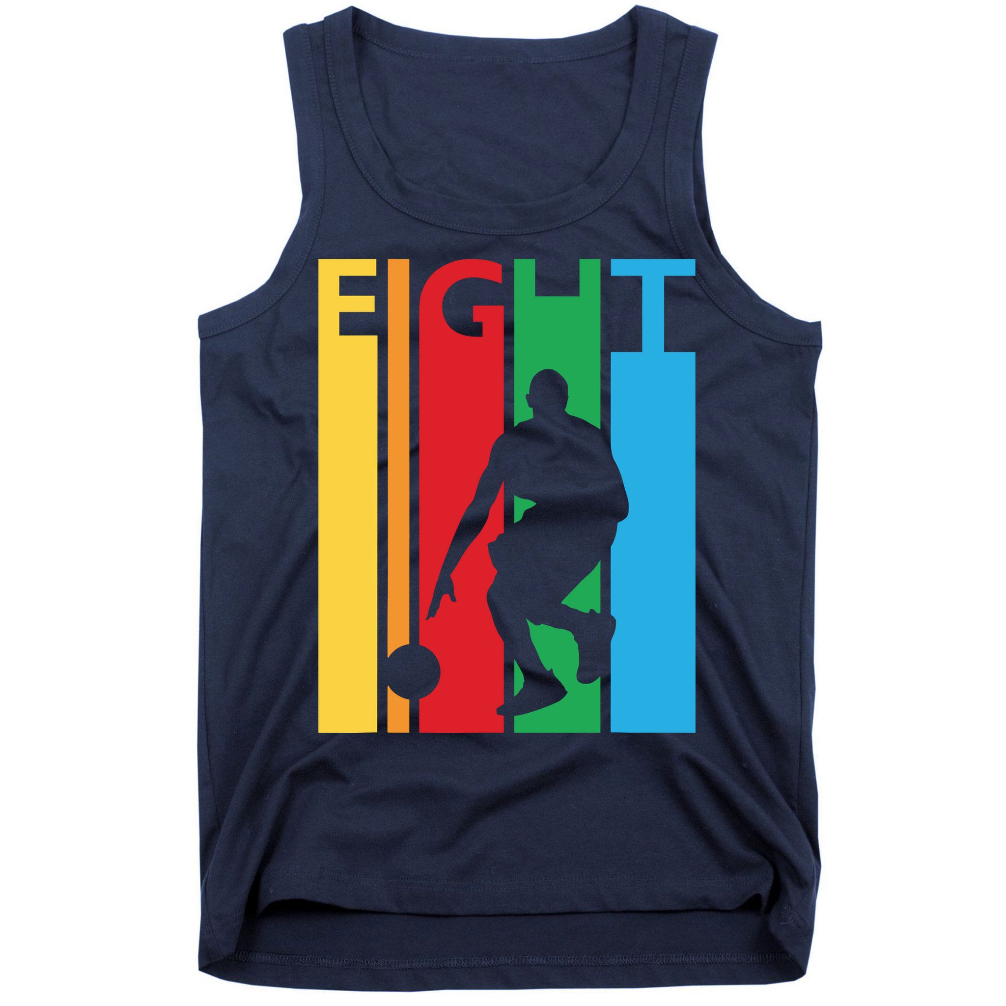 8th Birthday Gift Eight Colorful Basketball 8 Year Old Tank Top