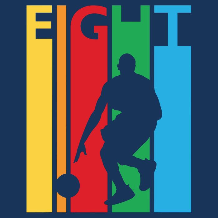 8th Birthday Gift Eight Colorful Basketball 8 Year Old Tank Top