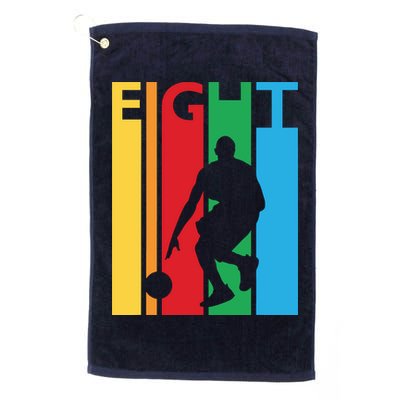 8th Birthday Gift Eight Colorful Basketball 8 Year Old Golf Towel