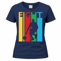 8th Birthday Gift Eight Colorful Basketball 8 Year Old Women's T-Shirt