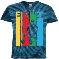 8th Birthday Gift Eight Colorful Basketball 8 Year Old Kids Tie-Dye T-Shirt