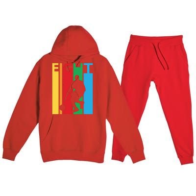 8th Birthday Gift Eight Colorful Basketball 8 Year Old Premium Hooded Sweatsuit Set