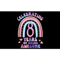 8th Birthday Girl Tie Dye 8 Years Of Being Awesome Bday Bumper Sticker