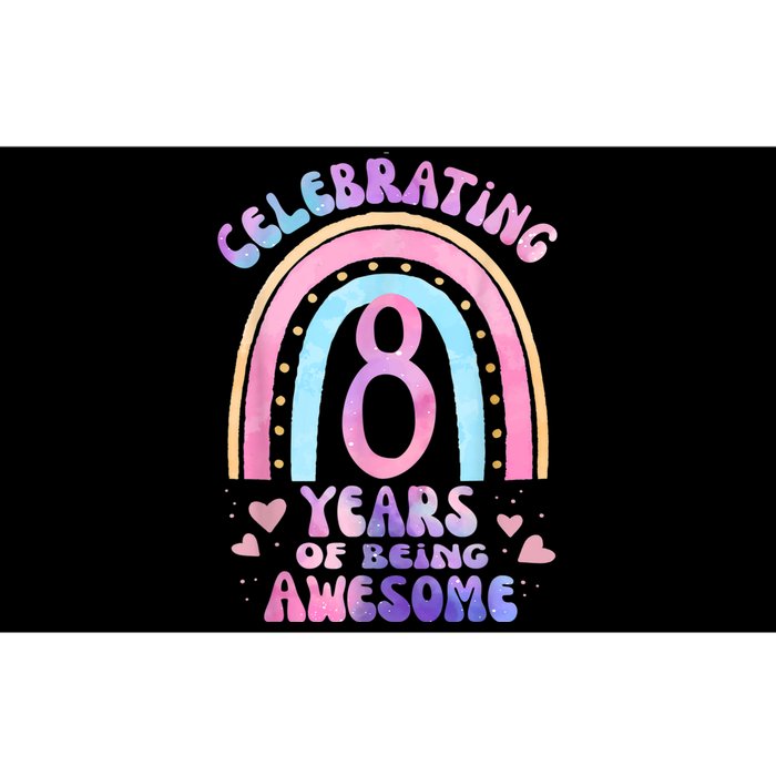 8th Birthday Girl Tie Dye 8 Years Of Being Awesome Bday Bumper Sticker