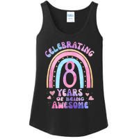 8th Birthday Girl Tie Dye 8 Years Of Being Awesome Bday Ladies Essential Tank