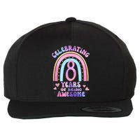 8th Birthday Girl Tie Dye 8 Years Of Being Awesome Bday Wool Snapback Cap