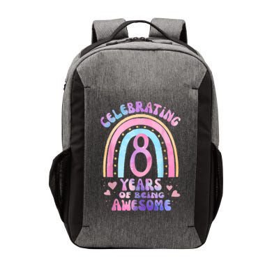 8th Birthday Girl Tie Dye 8 Years Of Being Awesome Bday Vector Backpack