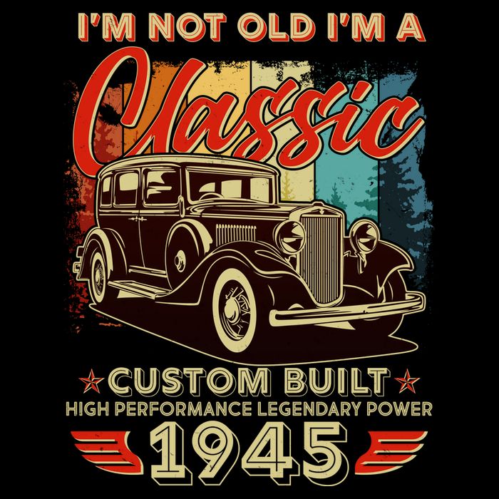 80th Birthday Im Not Old Im A Classic 1945 Custom Built Flatbill Hat