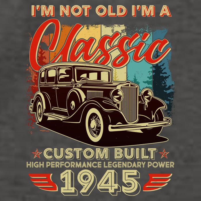 80th Birthday Im Not Old Im A Classic 1945 Custom Built Vector Backpack