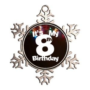 8th Birthday. Its My 8th Birthday 8 Year Old Birthday Metallic Star Ornament