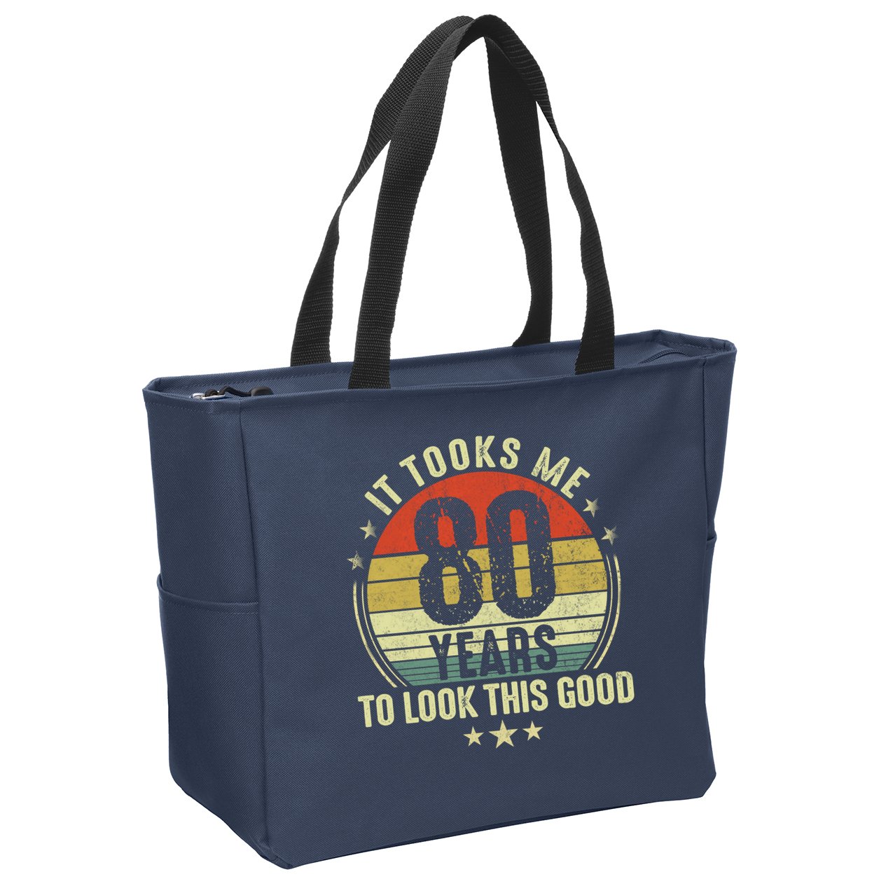 80th Birthday: It Took Me 80 Years To Look This Good Zip Tote Bag