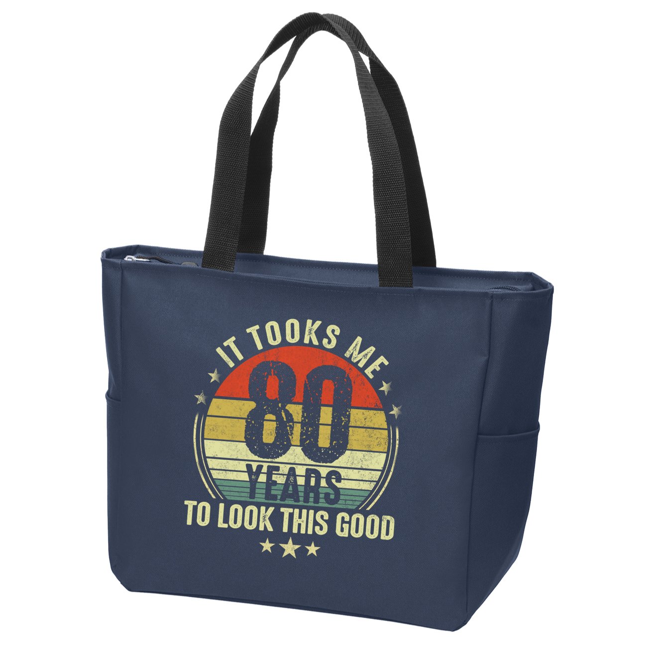 80th Birthday: It Took Me 80 Years To Look This Good Zip Tote Bag