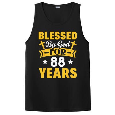 88th Birthday Man Woman Blessed By God For 88 Years PosiCharge Competitor Tank