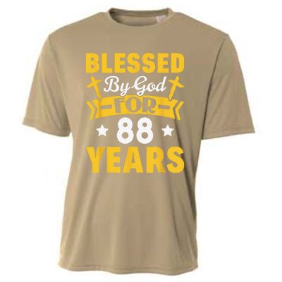 88th Birthday Man Woman Blessed By God For 88 Years Cooling Performance Crew T-Shirt