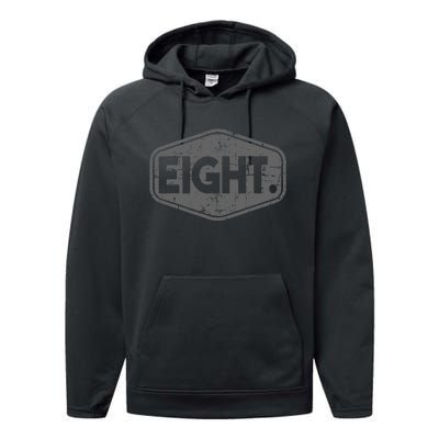 8th Birthday Of Boy Or Girl 8 Years Old Eight Performance Fleece Hoodie