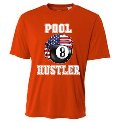 8 Ball Pool Hustler Billiards Funny Gift Pool Player Great Gift Cooling Performance Crew T-Shirt