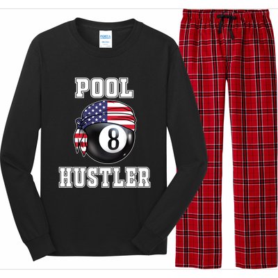 8 Ball Pool Hustler Billiards Funny Gift Pool Player Great Gift Long Sleeve Pajama Set