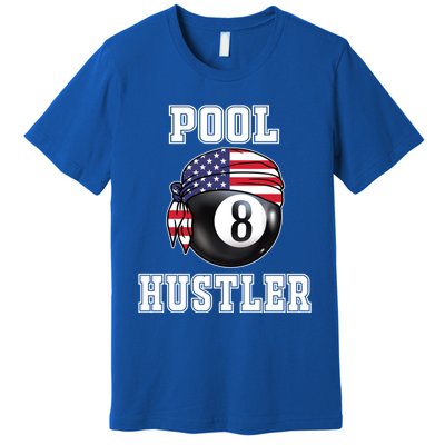 8 Ball Pool Hustler Billiards Funny Gift Pool Player Great Gift Premium T-Shirt