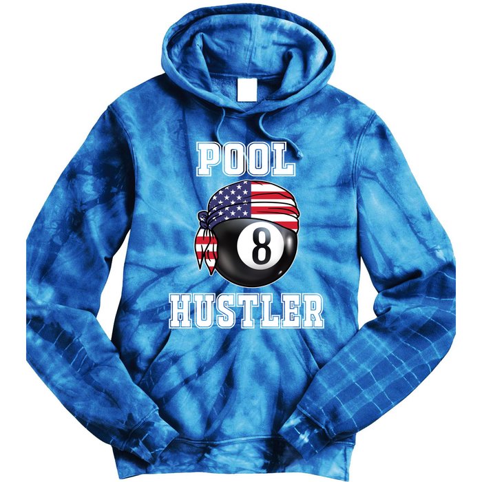 8 Ball Pool Hustler Billiards Funny Gift Pool Player Great Gift Tie Dye Hoodie