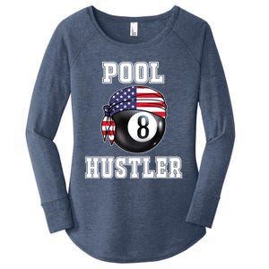 8 Ball Pool Hustler Billiards Funny Gift Pool Player Great Gift Women's Perfect Tri Tunic Long Sleeve Shirt