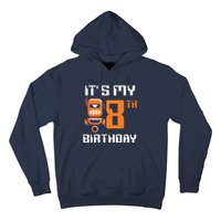 8th Birthday Party Robot 8 Year Old Robotics Boy Hoodie