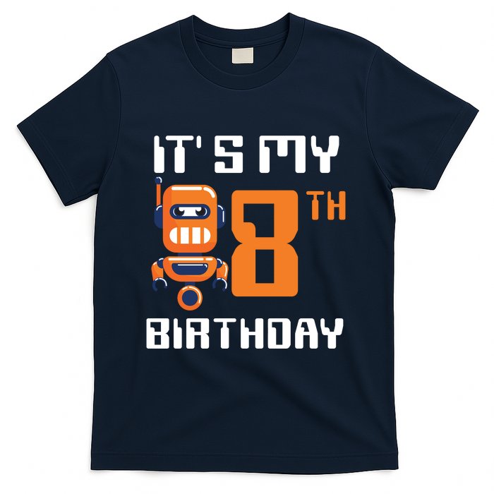 8th Birthday Party Robot 8 Year Old Robotics Boy T-Shirt