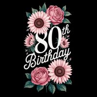 80th Birthday Party Floral Pink Eighty Years Old Baby Bodysuit