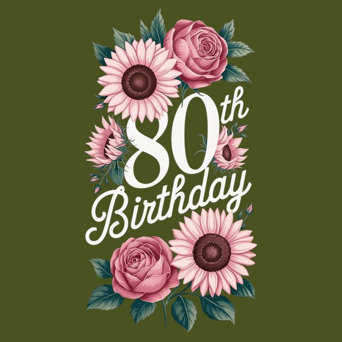80th Birthday Party Floral Pink Eighty Years Old Backpack